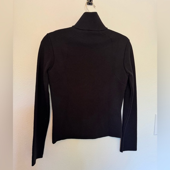 Prada Sport Womens Half Zip Wool Black Red Size 38 XS SEE PHOTOS - Picture 2 of 10